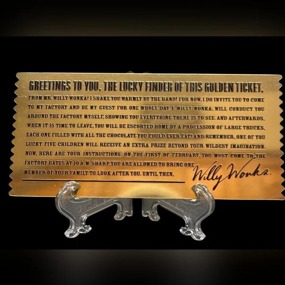 🍫✨ WILLY WONKA GOLDEN TICKET MYSTERY! ✨🍫 - Picture 4 of 4
